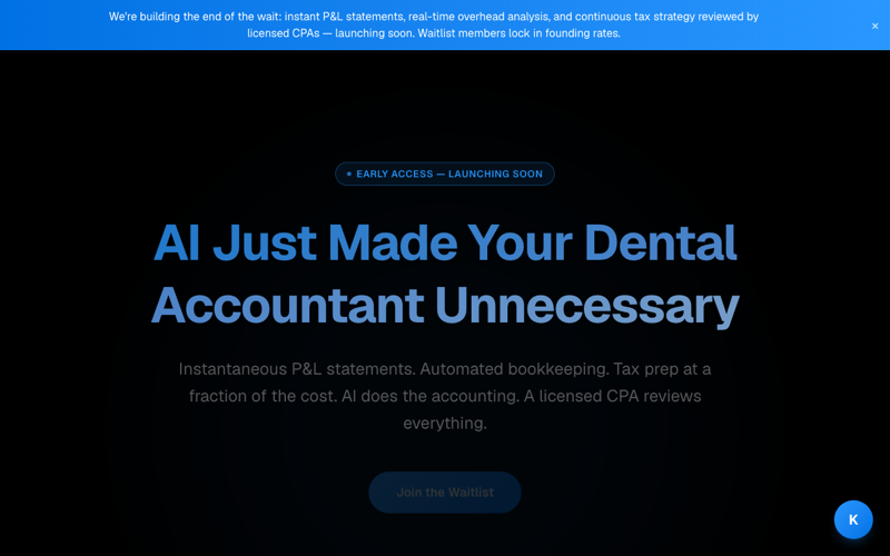 AI Dental Accounting — live site