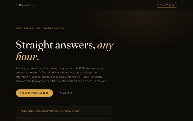 AI Dental Advice — live site