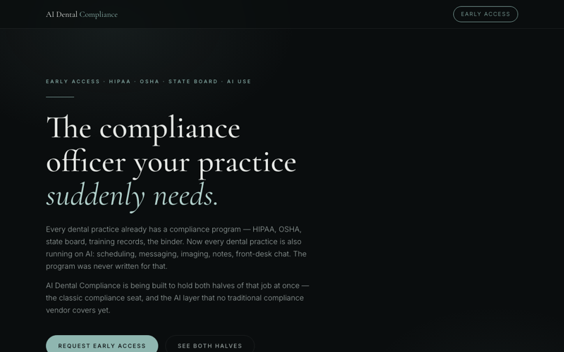 AI Dental Compliance — live site