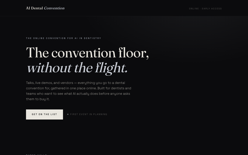 AI Dental Convention — live site