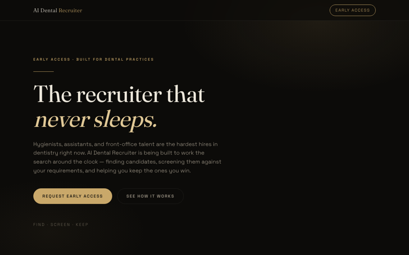 AI Dental Recruiter — live site