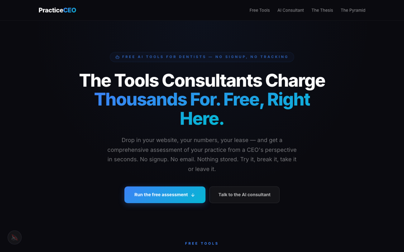 Practice CEO — live site