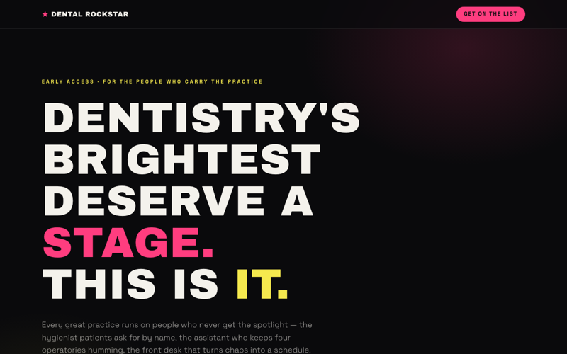 Dental Rockstar — live site