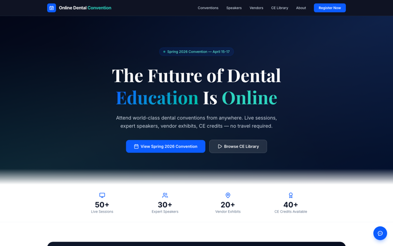 Online Dental Convention — live site