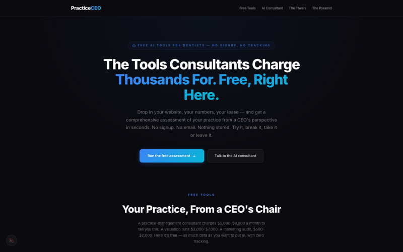 Practice CEO — live site