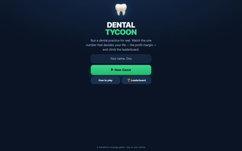 Dental Tycoon — live site